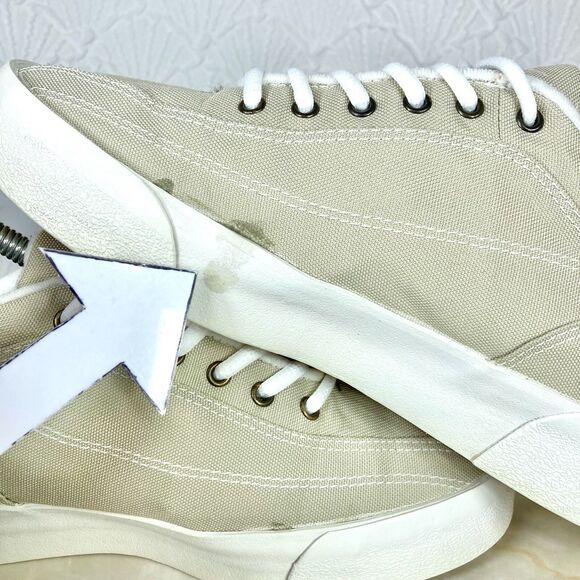Nike Sneakers Womens 7.5 Beige Canvas Vintage Platform Lace Up Comfort Shoes - Picture 11 of 13